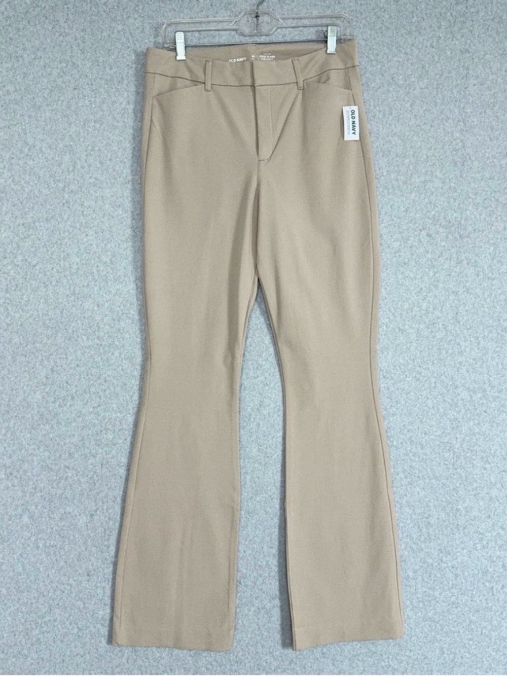 Old Navy Women’s Pixie Flare Pants 10 Tall Tan Beige Mocha Taffy High Rise NWT
